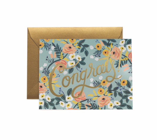 Blue Meadow Congrats card - Lake Oswego Flowers