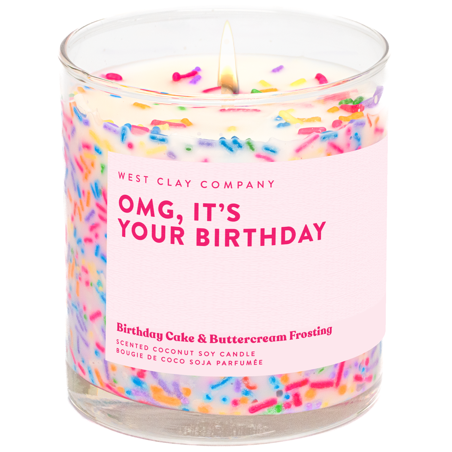 Birthday Sprinkle Candle - Lake Oswego Flowers