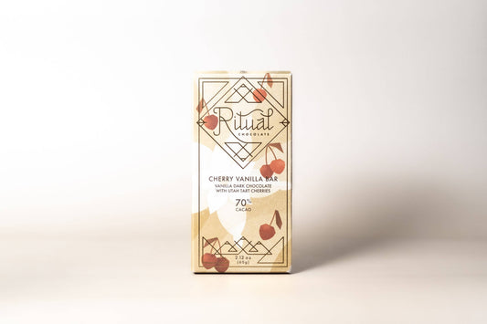 Cherry Vanilla Dark Chocolate Bar 70% Cacao - Lake Oswego Flowers
