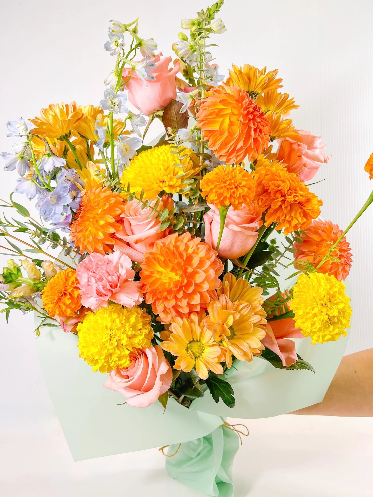 Luxe Wrapped Bouquet in Vibrant palette, Portland Metro same-day delivery
