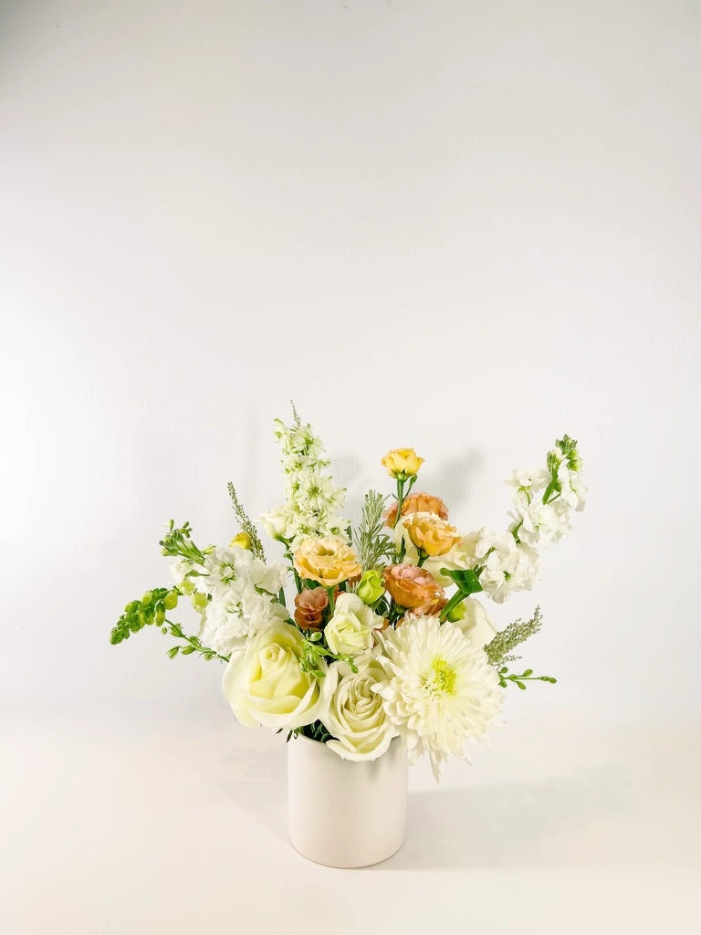 Petite Arranged flowers in Neutral palette, Portland Metro same-day delivery
