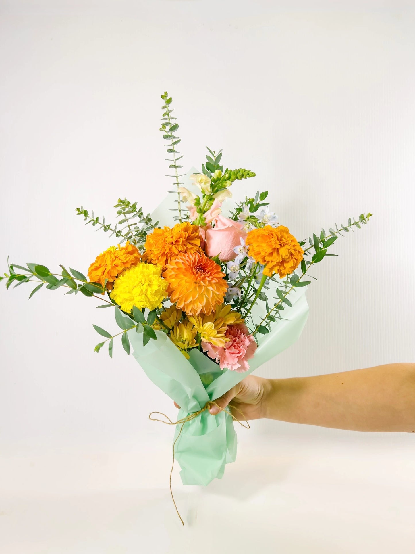 Petite Wrapped Bouquet in Vibrant palette, Portland Metro same-day delivery
