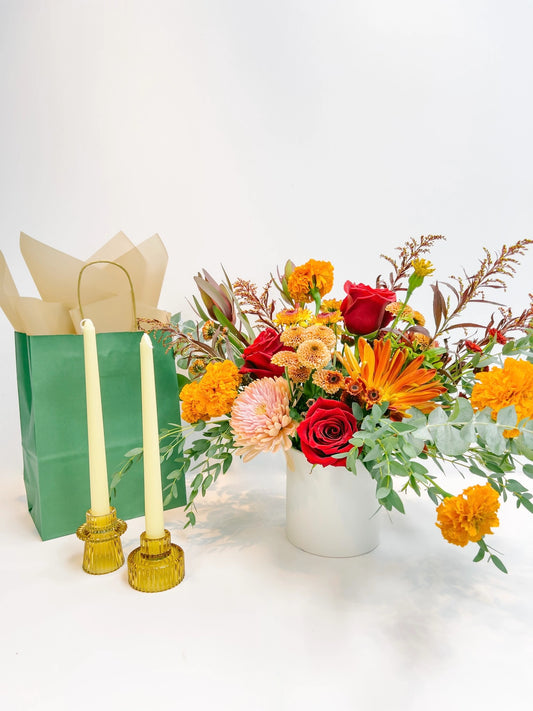 Thanksgiving Hostess Gift + Flower Bundle