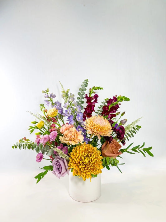 Classic Arranged Flowers in Seasonal Autumn palette, Portland Metro same-day delivery