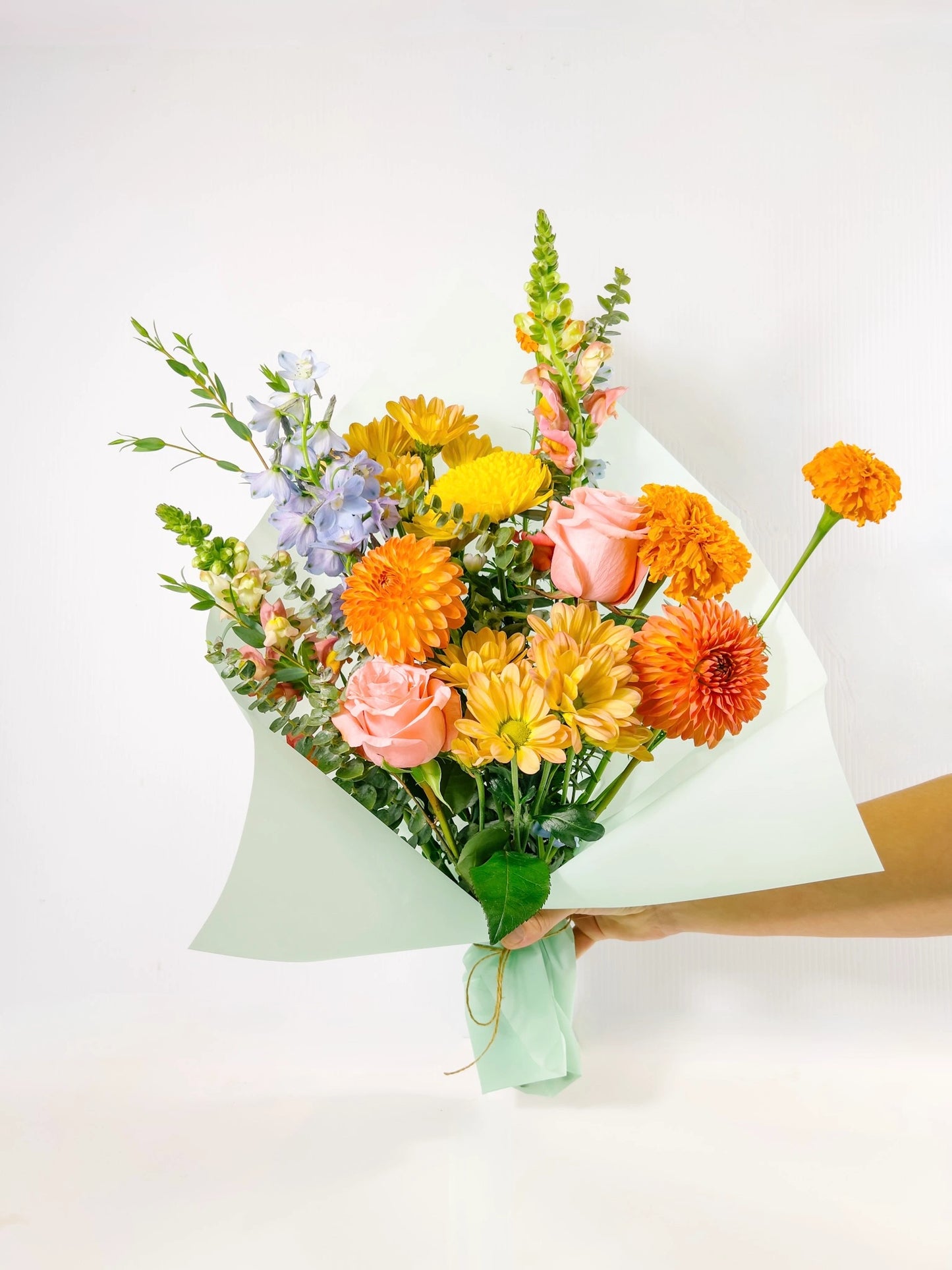 Classic Wrapped Bouquet in Vibrant palette, Portland Metro same-day delivery
