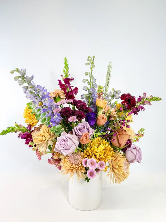 Grand Arranged Flowers in Seasonal Autumn palette, Portland Metro same-day delivery