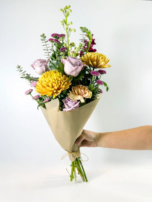 Classic Wrapped Bouquet in Seasonal Autumn palette, Portland Metro same-day delivery