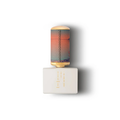 Cylindrical product with gradient design on a white background